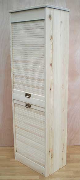 Rollladenschrank Farbe Kiefer Natur unbehandelt (astig)